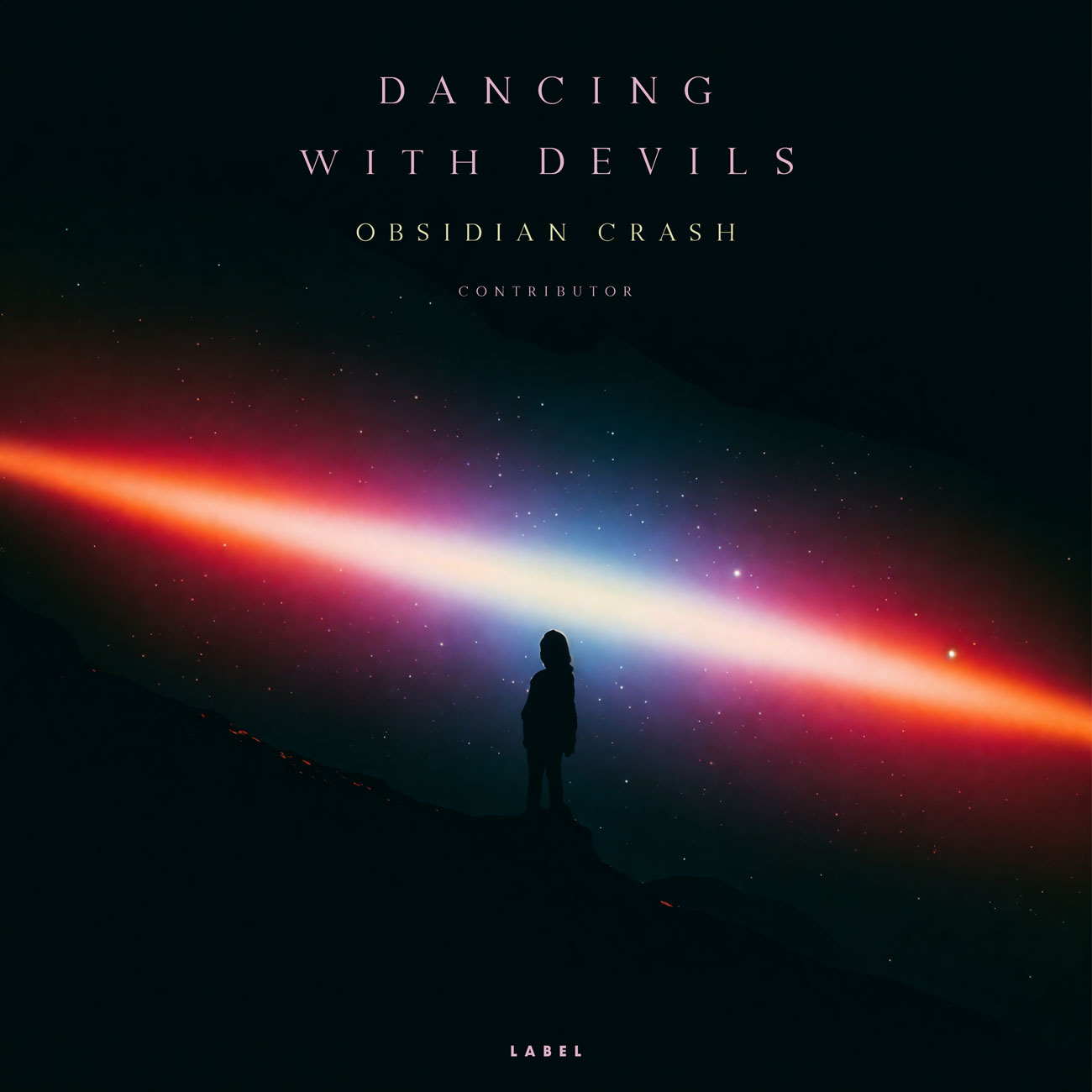 2D view of Premade Electronica & Ambient Album Cover - Black #12091 | AlbumArtZone*