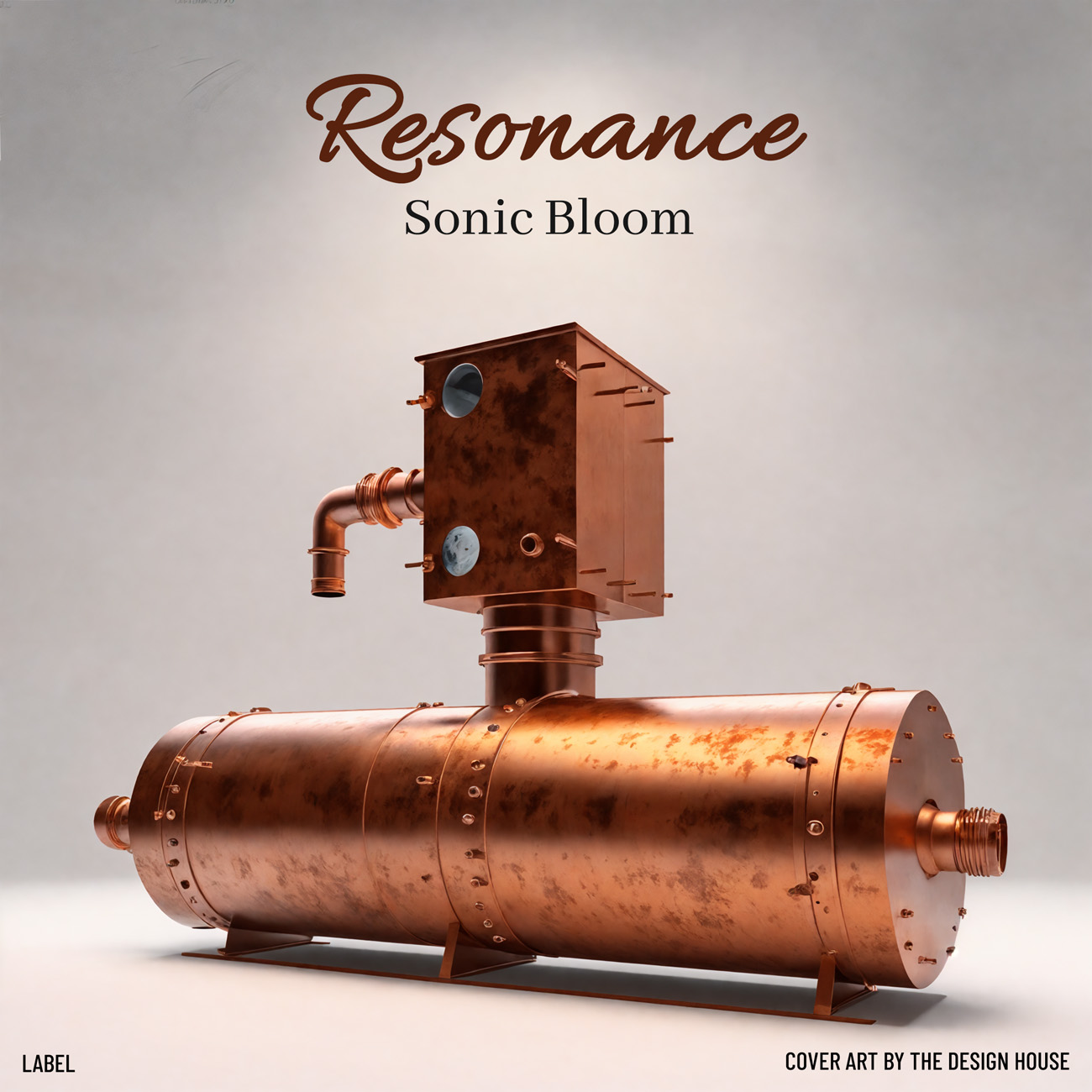 2D view of Premade Electronica & Ambient Album Cover - Silver Rust #16090 | AlbumArtZone*