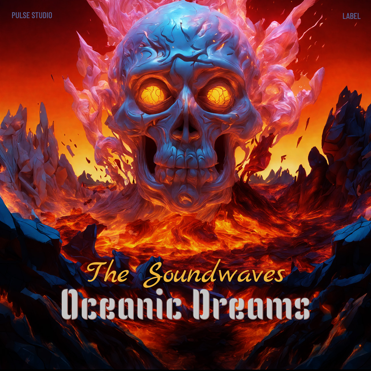 2D view of Premade Rock,Punk & Alternative Album Cover - Red Damask #16265 | AlbumArtZone*