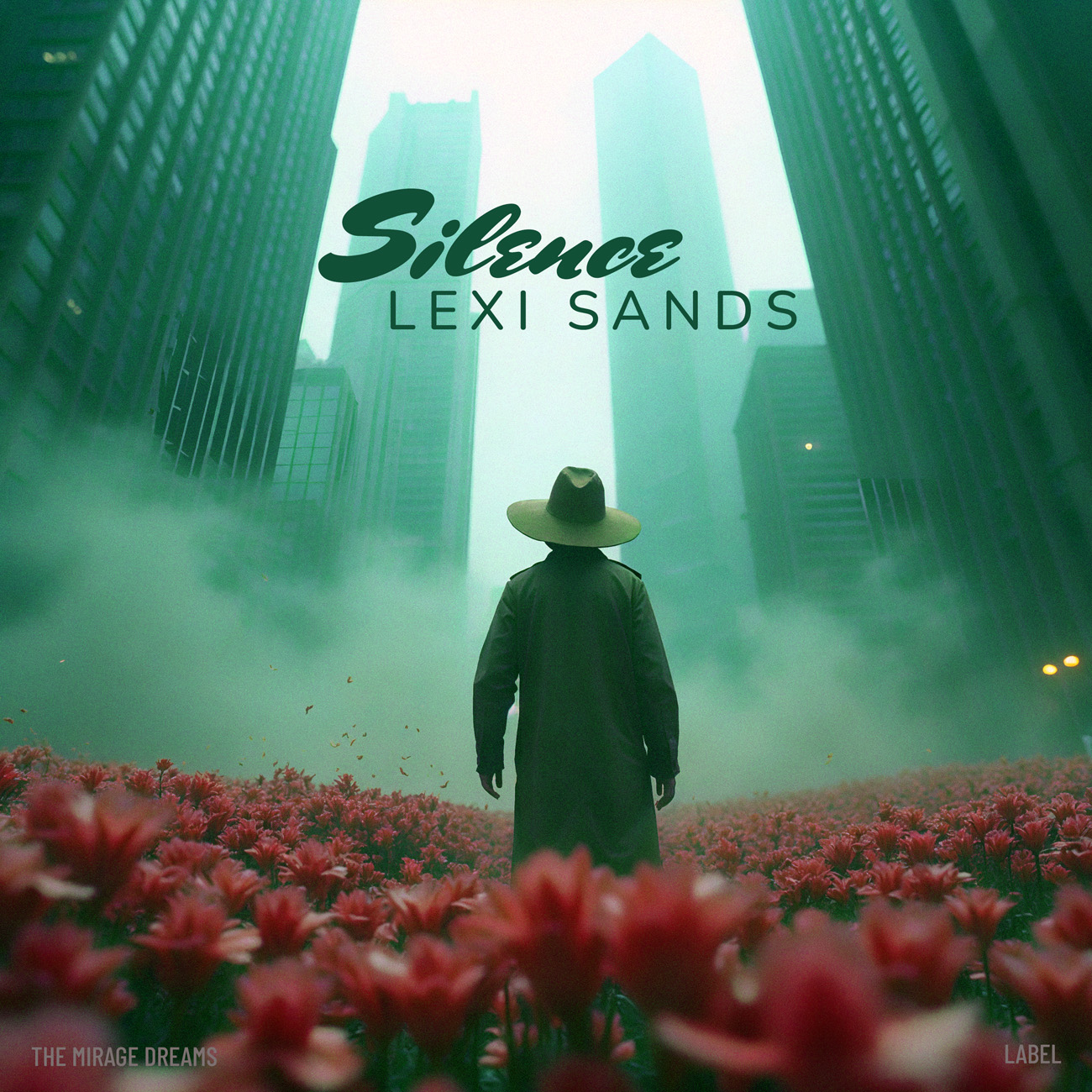 2D view of Premade Country & Acoustic Album Cover - Lunar Green #17246 | AlbumArtZone*