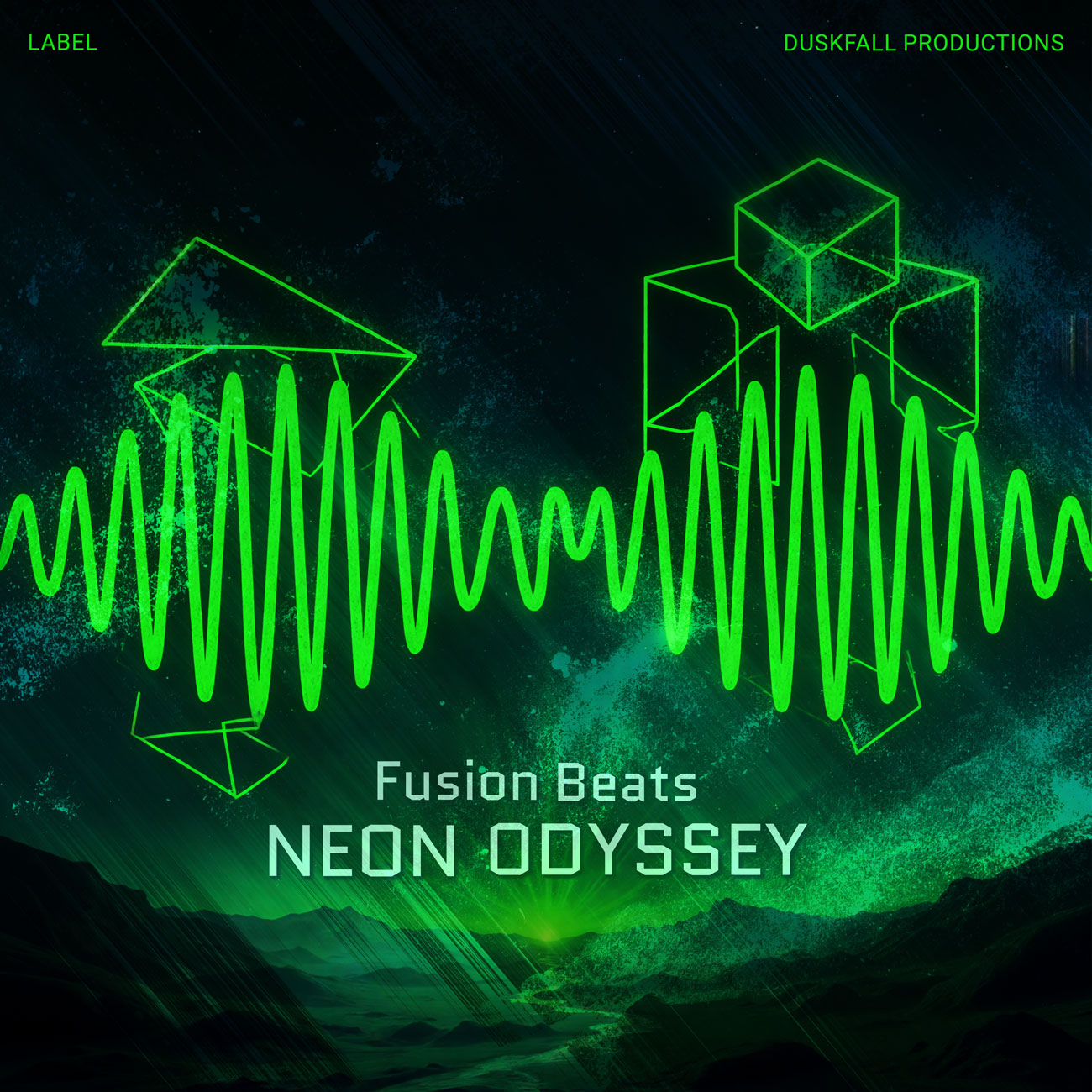 2D view of Premade Dance & House Album Cover - Bottle Green #17760 | AlbumArtZone*
