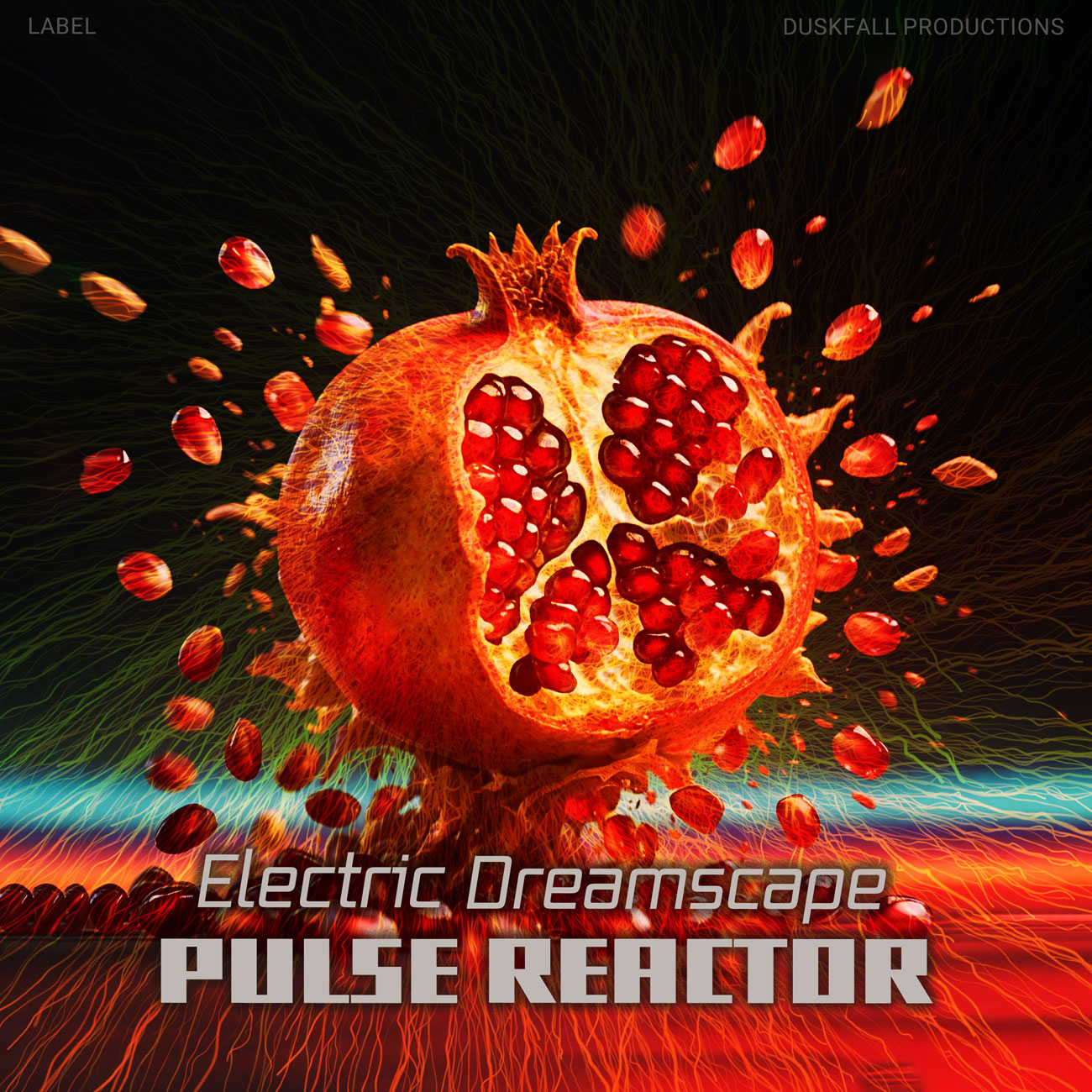 2D view of Premade Electronica & Ambient Album Cover - Flame Pea #17859 | AlbumArtZone*