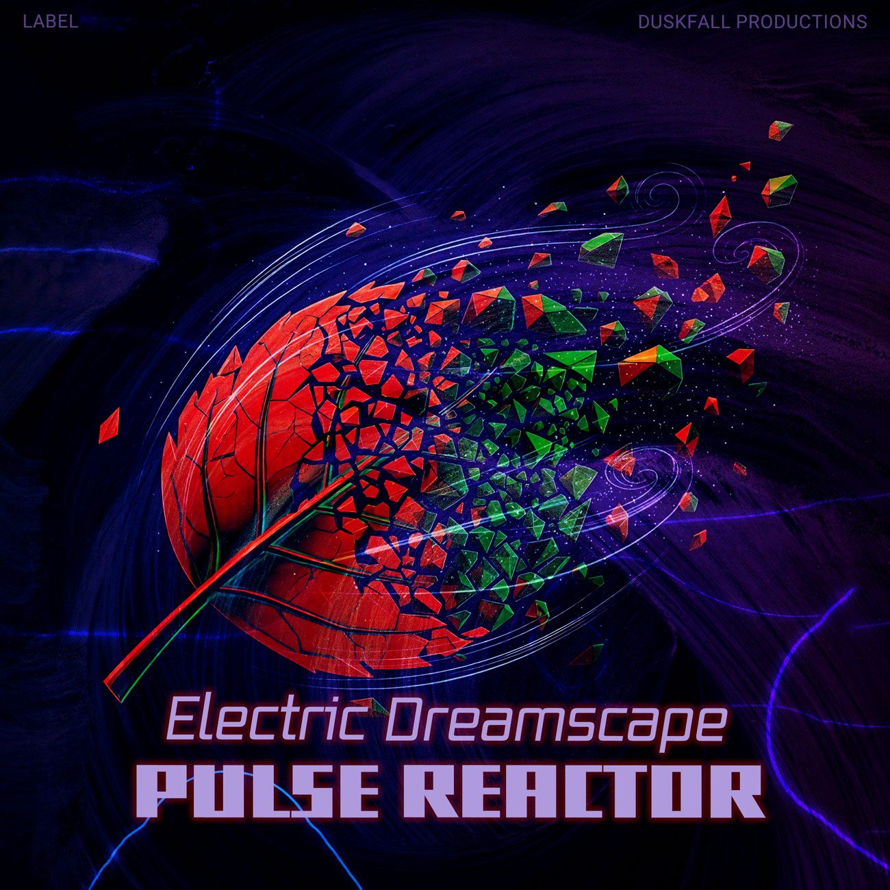 2D view of Premade Electronica & Ambient Book Cover - Violet #17864 | AlbumArtZone*