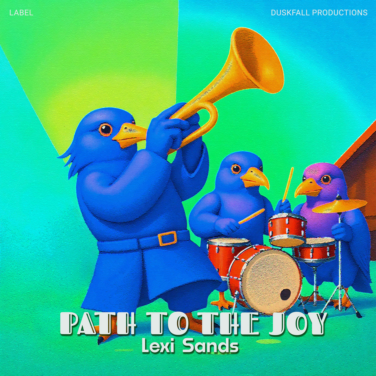2D view of Premade Traditional Jazz & Blues Album Cover - Robin's Egg Blue #17891 | AlbumArtZone*