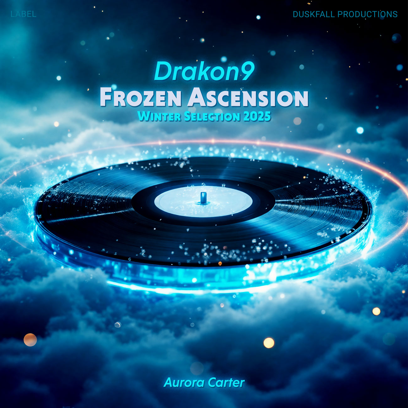 2D view of Premade Dance & House Album Cover - Teal Blue #18161 | AlbumArtZone*