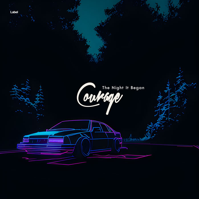 2D view of Premade Electronica & Ambient Album Cover - Ebony #22280 | AlbumArtZone*